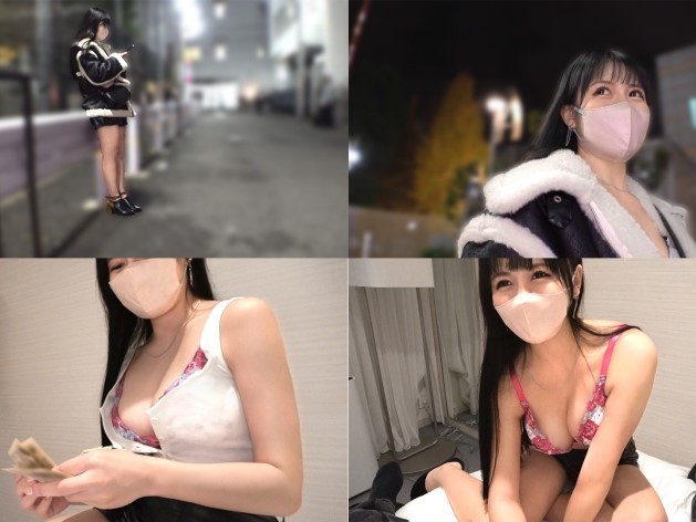 【即ハメ立ちんぼ】巨乳美女をゲット！ホテルで敏感ボディを激しく責め、エロすぎる反応に興奮MAX！潮吹きで床が水浸しになるほど感じまくり！ｗ